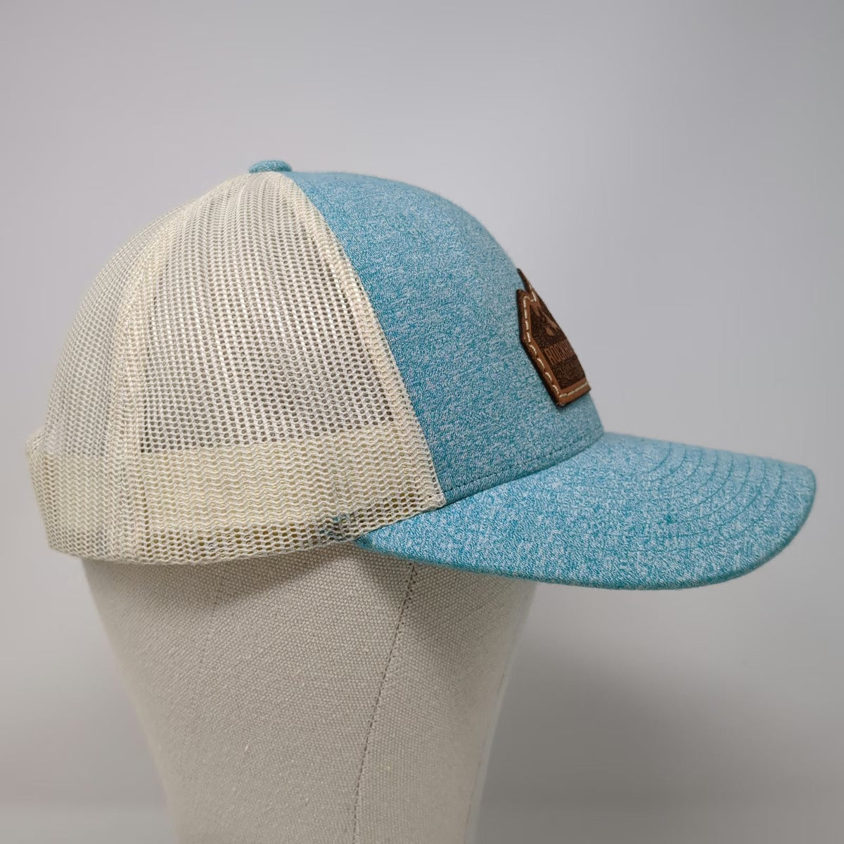 Richardson Trucker Hat Blue L Rockharbor Church Meridian ID Mesh Snapback Patch