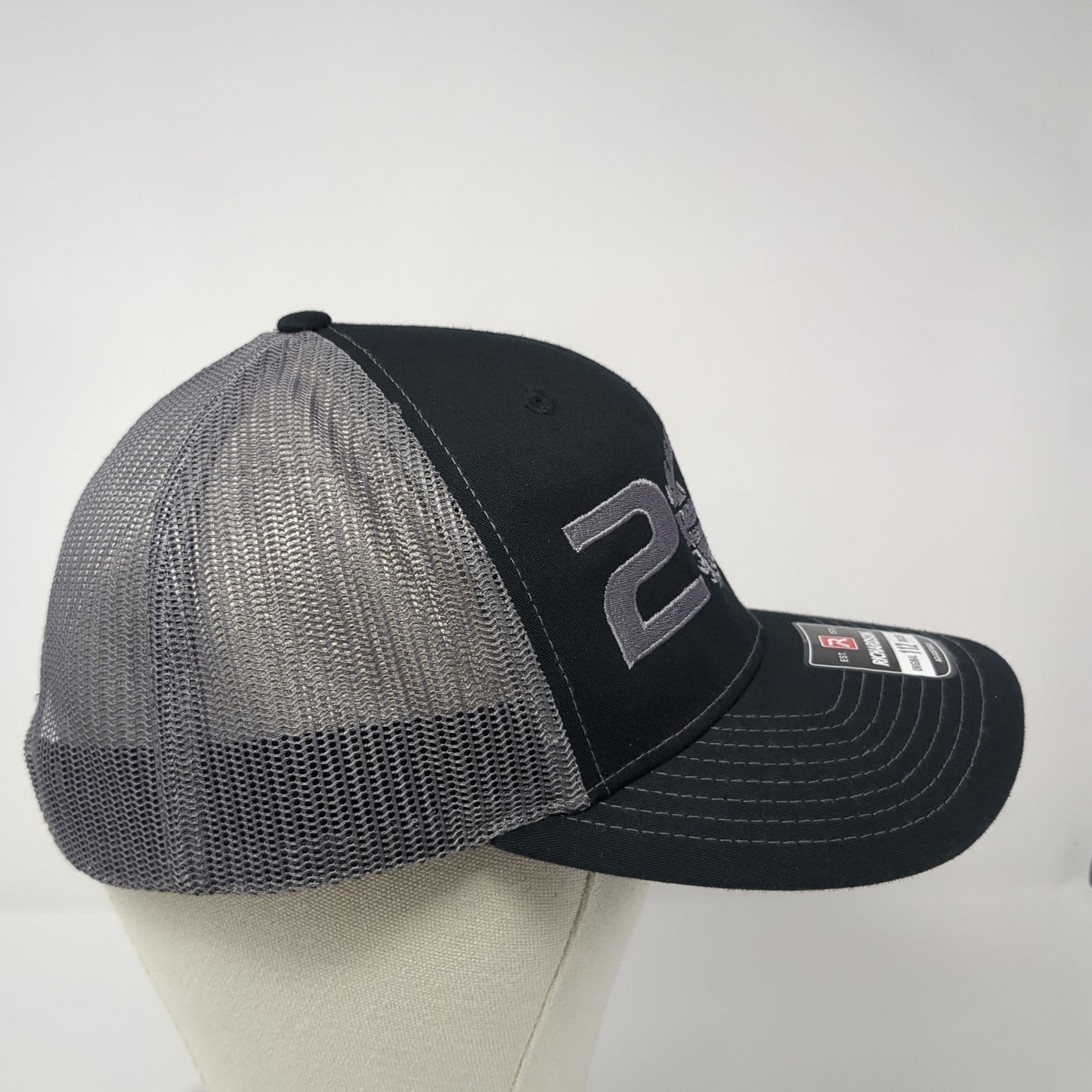 208 Precision Design & Trim Snapback Trucker Hat Black OS Adjustable Richardson