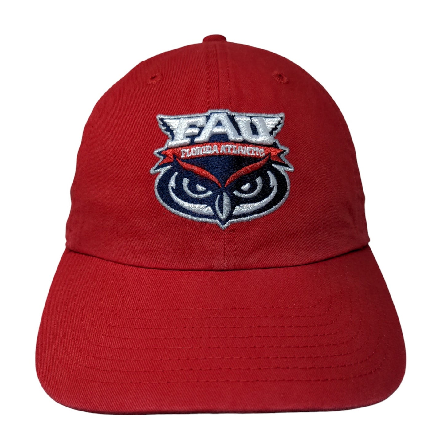 Florida Atlantic Owls Slideback Hat Red OSFA Embroidered Logo '47 Brand NCAA