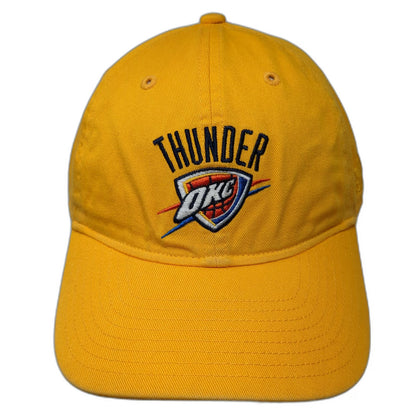 Oklahoma City Thunder NBA Adidas Yellow Baseball Cap One Size Slideback Logo Hat