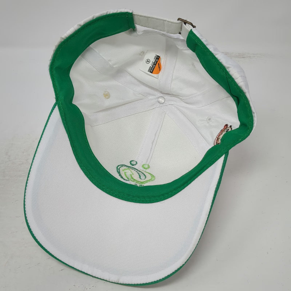 Sun Shine Baseball Cap White One Size Crediservir Embroidered Logo Slideback Hat