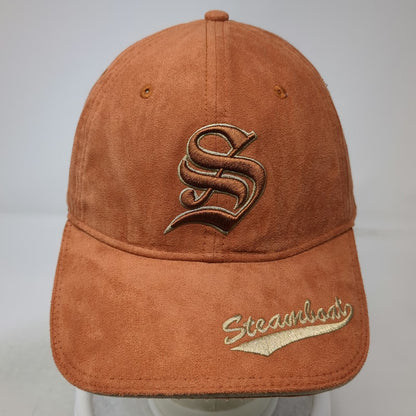 Triangle Sport Baseball Cap Brown One Size Faux Suede Steamboat Colorado hat