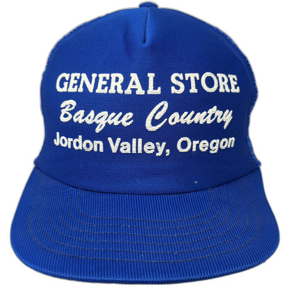 Blue One Size Trucker Hat General Store Basque Country Jordon Valley Oregon Mesh