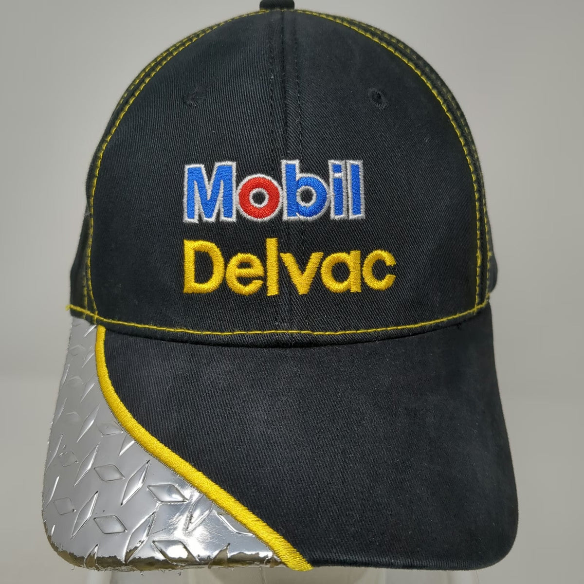 OTTO Baseball Cap Black One Size Mobil Delvac TA Truck Service Hat Diamond Plate