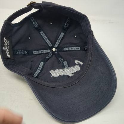 BYU Cougars NCAA Zephyr Cap Gray One Size Script Logo Hat Slideback Curved Brim