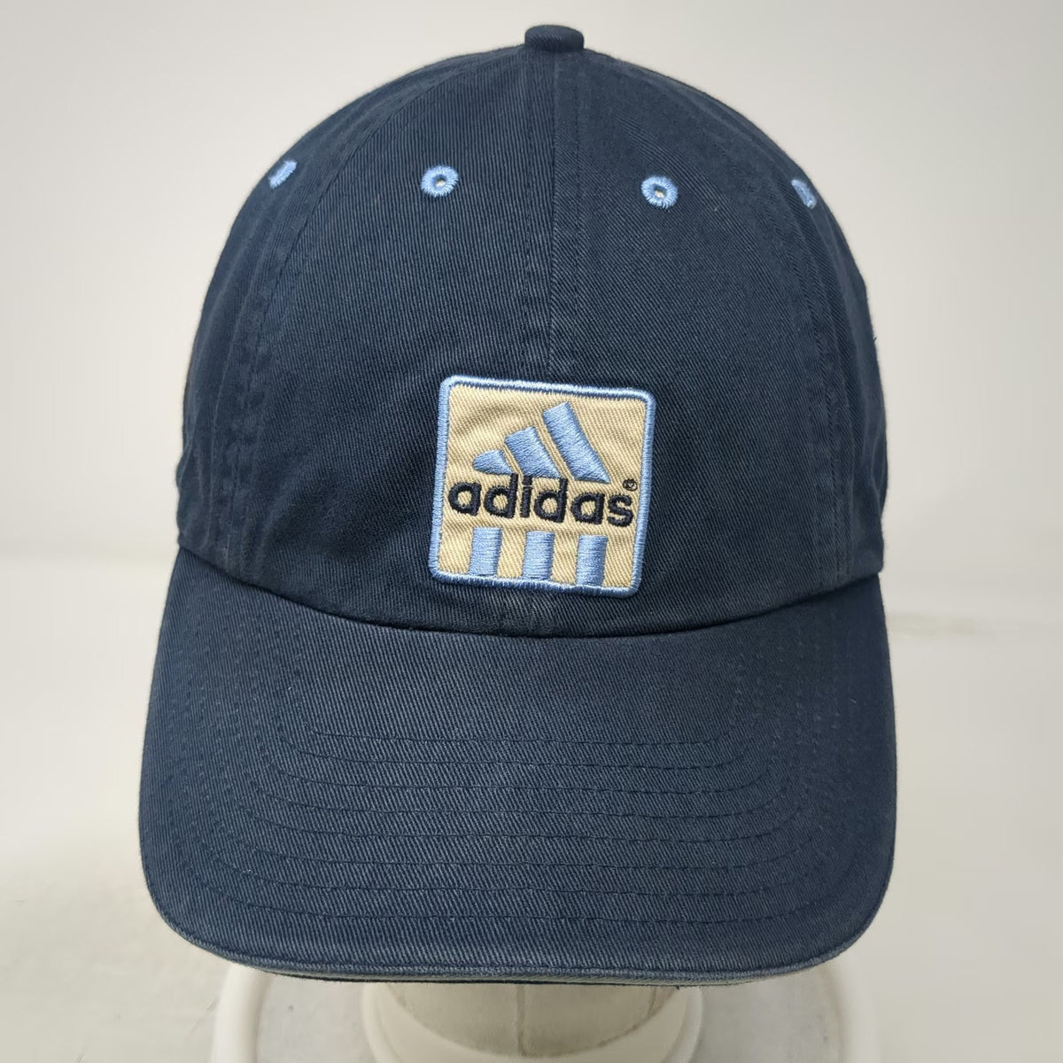 Adidas Baseball Cap Blue 7 1/4 Fitted 6-Panel Cotton Embroidered Mountain Hat