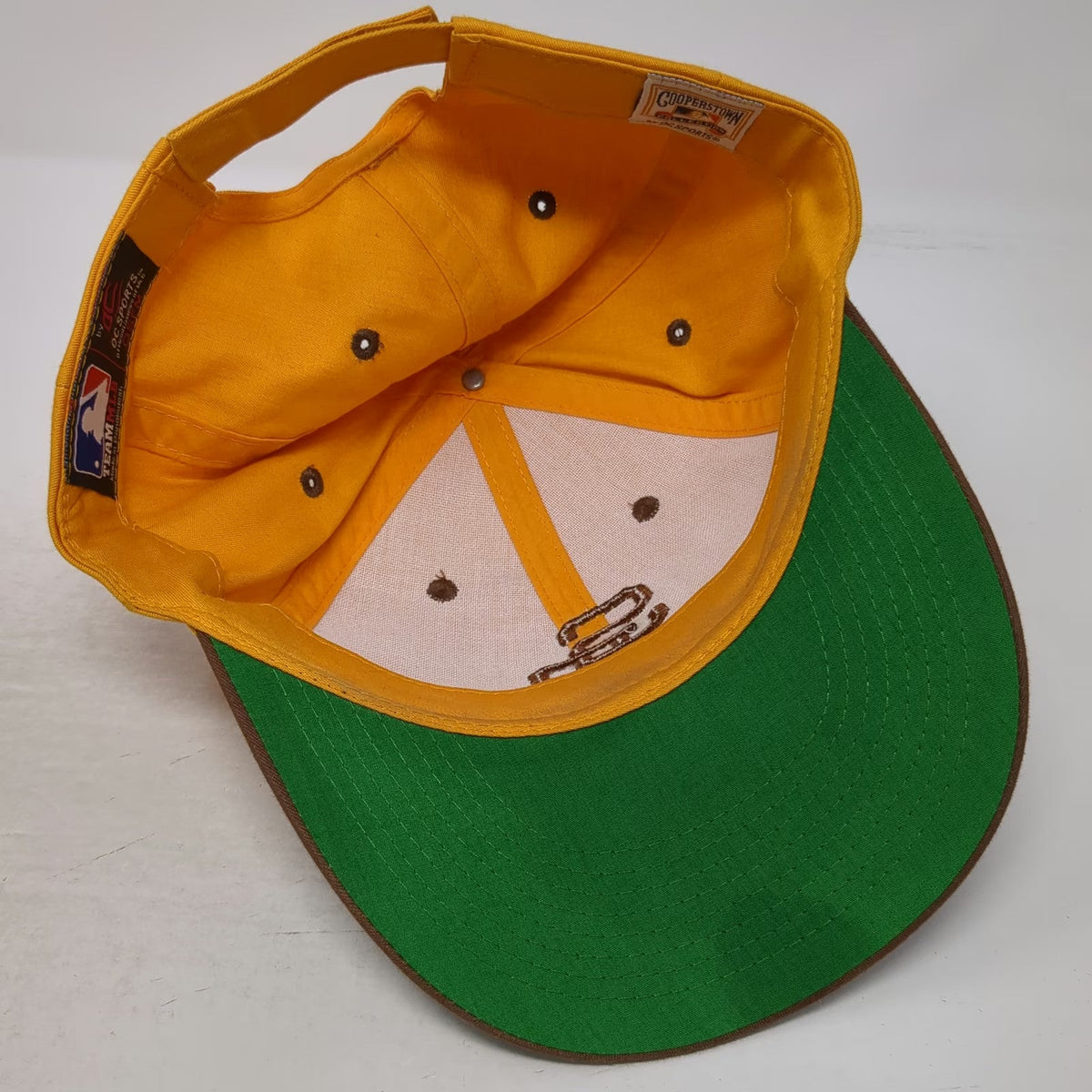 OC Sports San Diego Padres MLB Baseball Cap Yellow Brown One Size SD Logo Hat