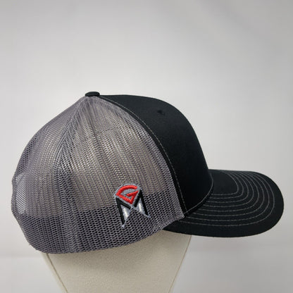 MGM General Construction Snapback Trucker Hat Black One Size Mesh Back