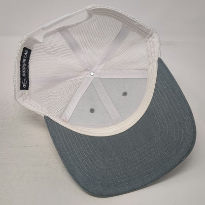 Outdoor Cap Trucker Hat Gray One Size Leather Patch World Beef Expo Mesh Back
