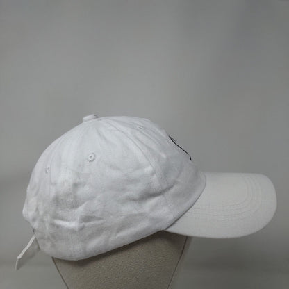 Black Heart Slideback Hat White One Size Embroidered Adjustable 6 Panel