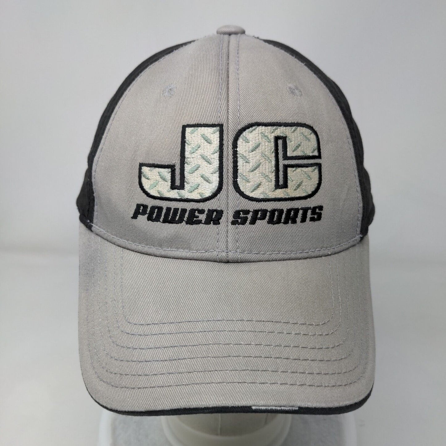 JC Power Sports Strapback Hat Gray OSFM Embroidered 6 Panel Otto