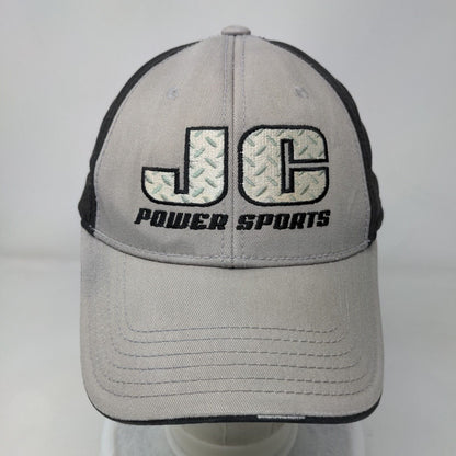 JC Power Sports Strapback Hat Gray OSFM Embroidered 6 Panel Otto