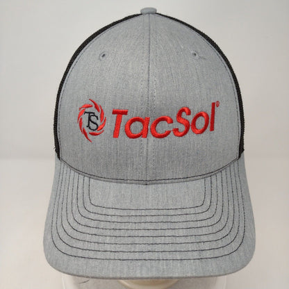 TacSol Snapback Trucker Hat Gray OSFA Mesh Back Colorblock Richardson