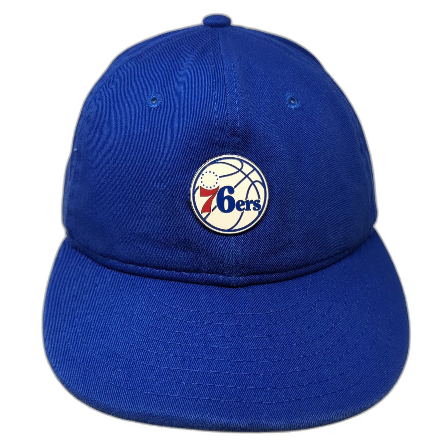 New Era Philadelphia 76ers NBA Snapback Hat Blue One Size Flat Brim 9FIFTY Gray