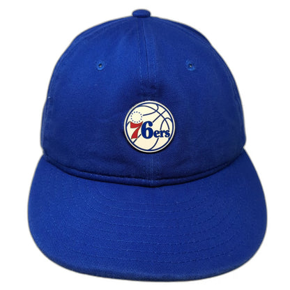 New Era Philadelphia 76ers NBA Snapback Hat Blue One Size Flat Brim 9FIFTY Gray