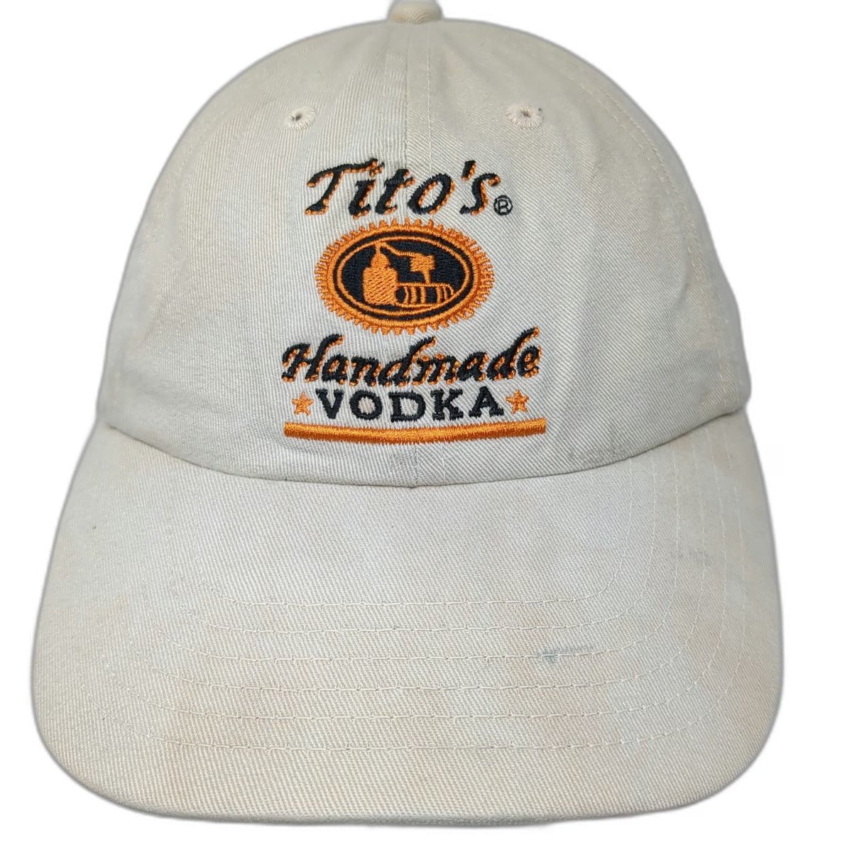 Titos Vodka Baseball Cap Beige One Size Strapback Distilled 6 Times Logo hat