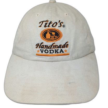 Titos Vodka Baseball Cap Beige One Size Strapback Distilled 6 Times Logo hat