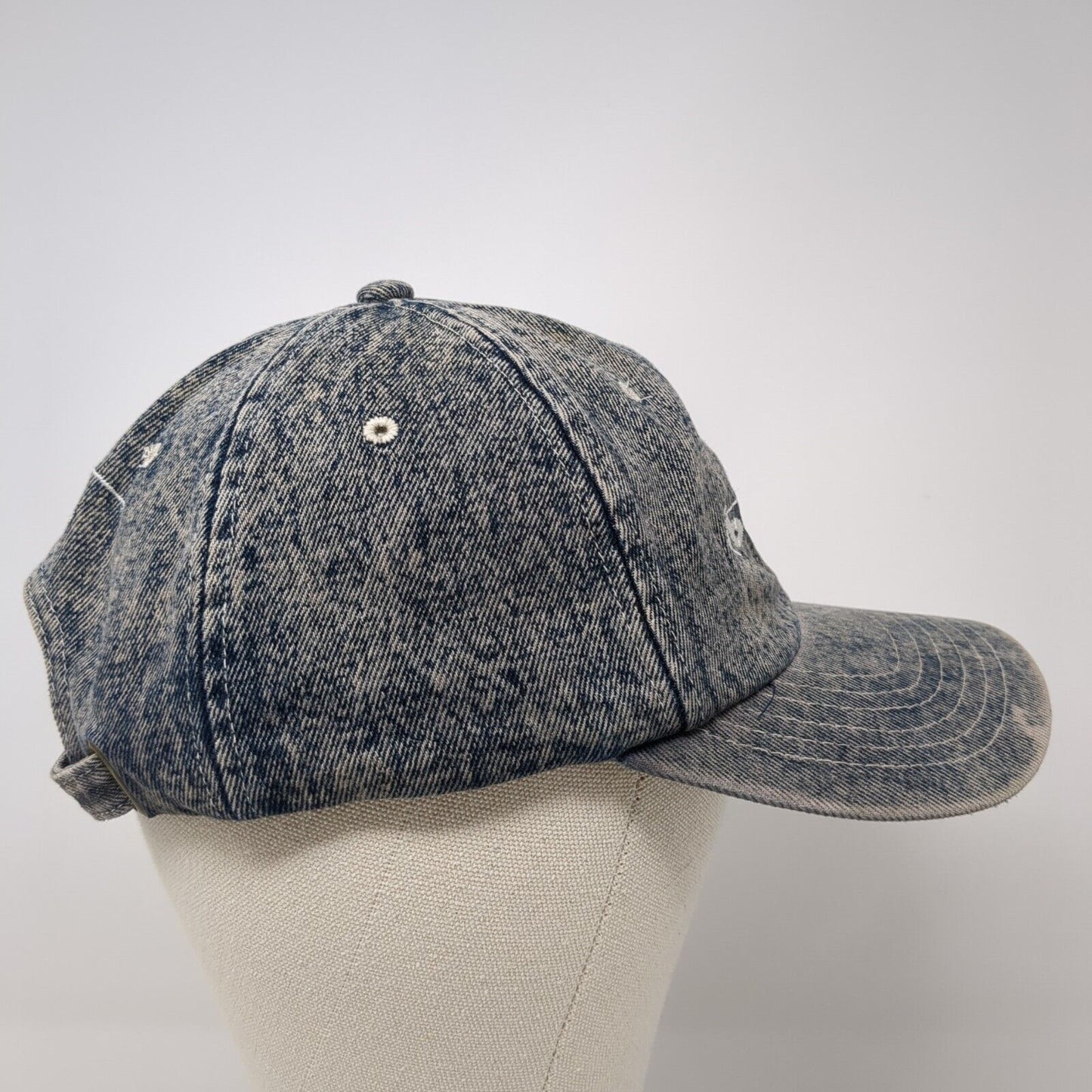 Bolle Slideback Hat Blue One Size Adjustable Embroidered Denim 6 Panel