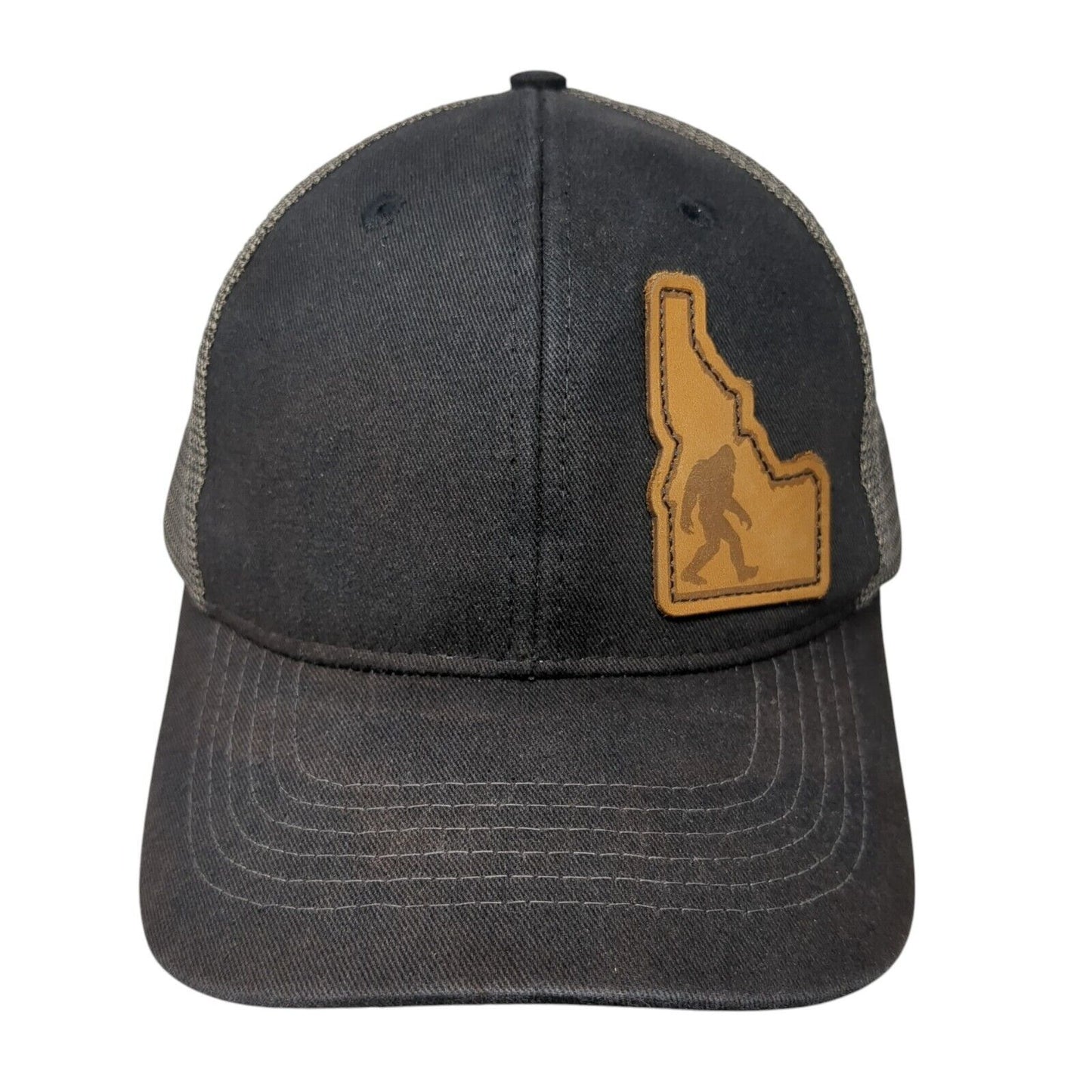 Idaho Snapback Trucker Hat Black OS Adjustable Mesh Back Arcadian Outfitters