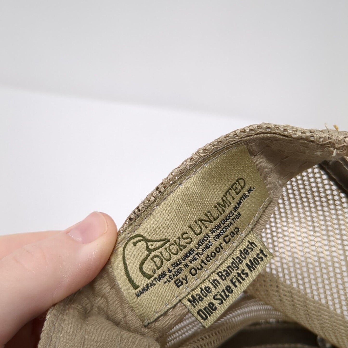 Ducks Unlimited Est 1937 Snapback Trucker Hat Brown OS Adjustable Mesh Back OC