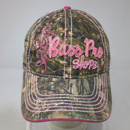 Bass Pro Shops Baseball Cap Brown Pink Green One Size Realtree Camo Embroidered