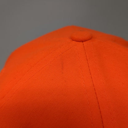 Browning Baseball Cap Orange One Size Strapback Buckmark Logo Hunting Safety Hat