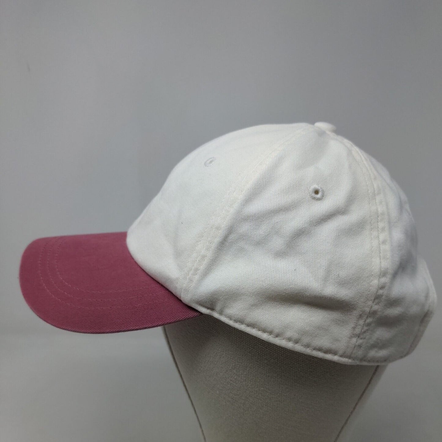 J. Crew Men's Slideback Hat Cream Red Size OS Blank 100% Cotton Adjustable