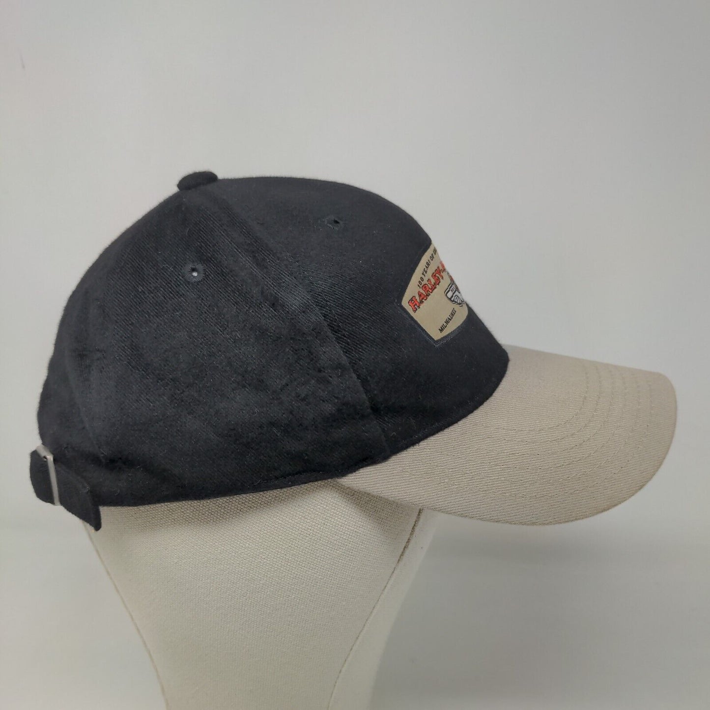 Harley Davidson Men's Slideback Hat Black Adjustable Embroidered Logo