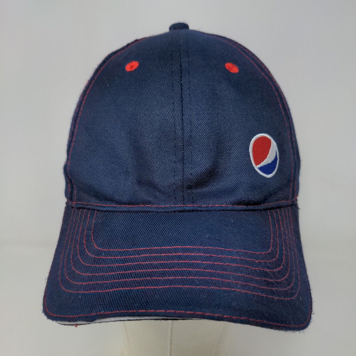 Soda Gear Men's Strapback Hat Blue Adjustable Embroidered Pepsi Logo Polyester