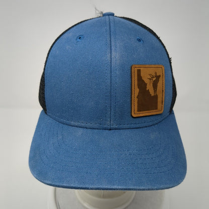 Idaho Patch Mesh Back Trucker Hat Blue One Size Arcadian Outfitters