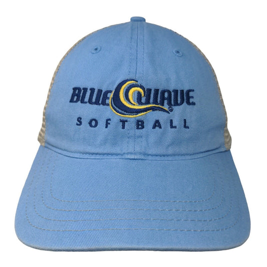 Richardson Women's Snapback Mesh Back Hat Blue M-L Blue Wave Softball Logo