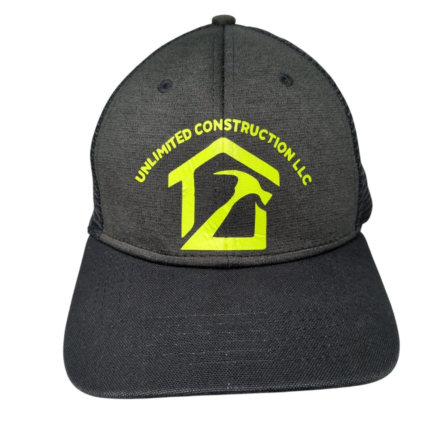 Unlimited Construction LLC Snapback Trucker Hat Black OS Adjustable Mesh Back