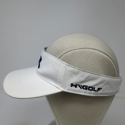 Under Armour Visor White One Size Strapback Embroidered Golf Performance Hat