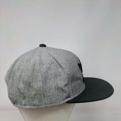 Adidas Snapback Hat Gray OSFM Adjustable Embroidered Trefoil Vented Holes