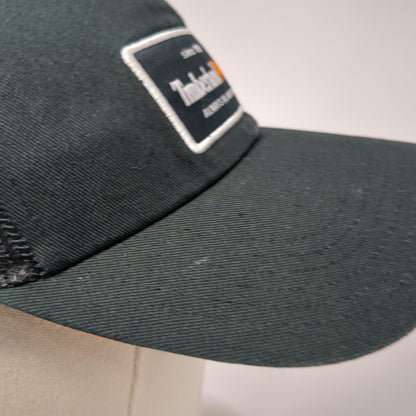 Timberland PRO Trucker Hat Black One Size Mesh Back Orange Snapback Patch Hat
