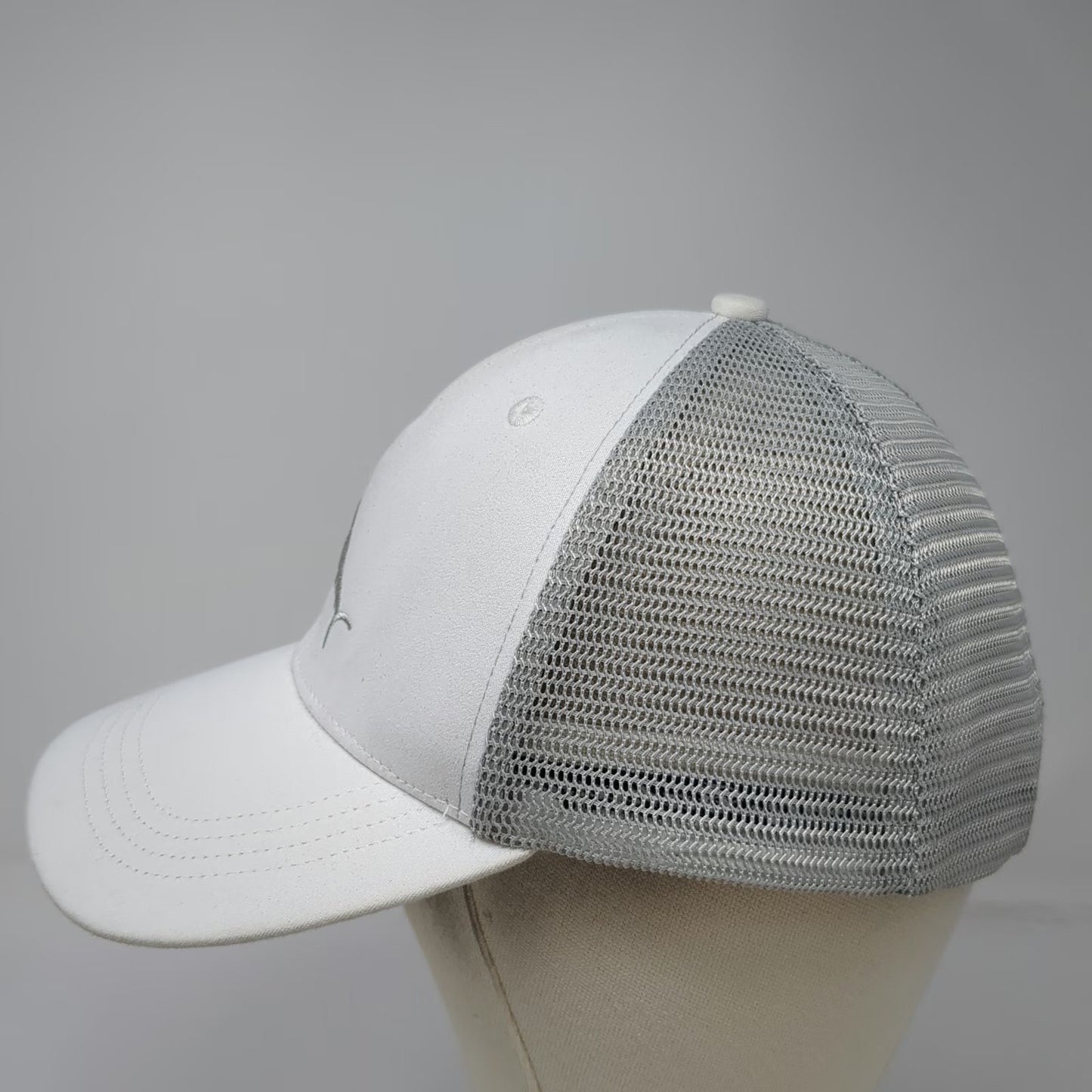 Tommy Bahama Trucker Hat White One Size Marlin Margarita Recipe Gray Mesh
