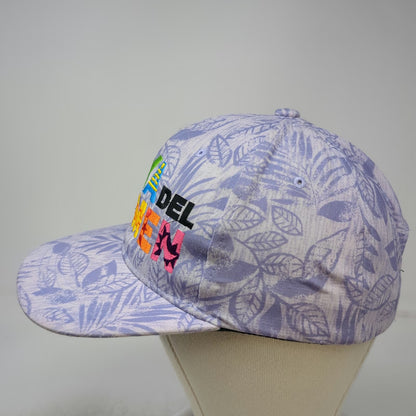 Genesis Playa Del Carmen Baseball Cap Purple One Size Strapback Leaf Print Hat