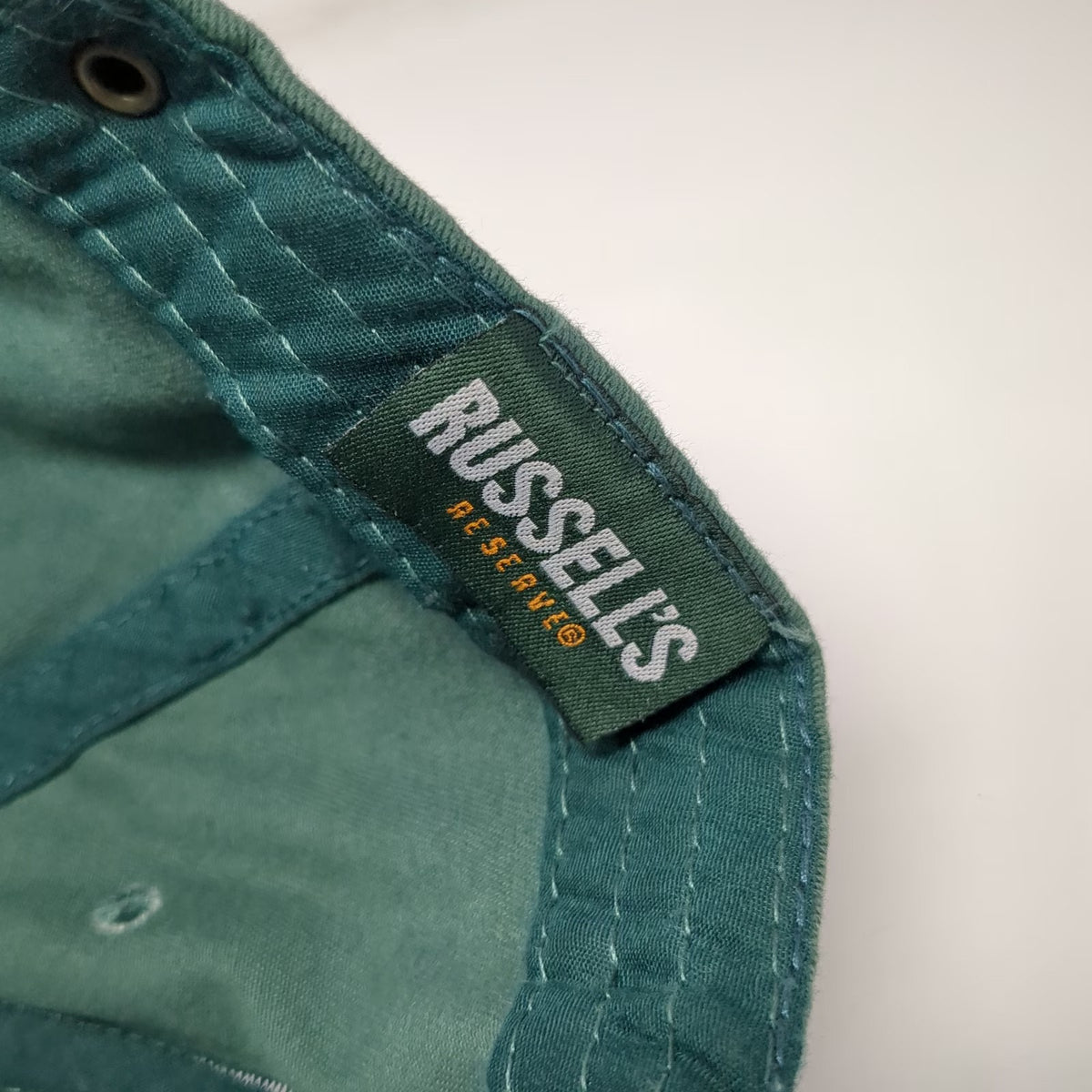 Russell's Reserve Baseball Cap Green One Size Tree Logo Slideback Cotton Hat