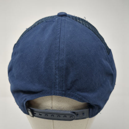 Vans Patch Snapback Hat Blue One Size Adjustable Mesh Trim Outdoor