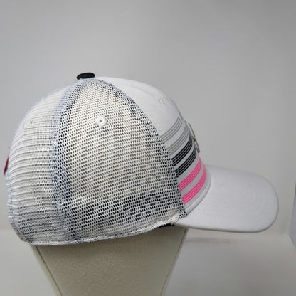 Black Clover Trucker Hat White XL Live Lucky Mesh Snapback Pink Silver