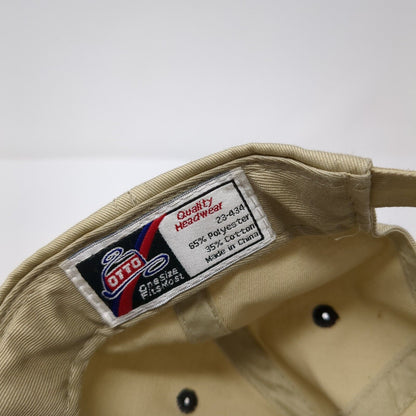 H&W Construction Strapback Hat Tan OSFM Adjustable Embroidered 6 Panel Otto