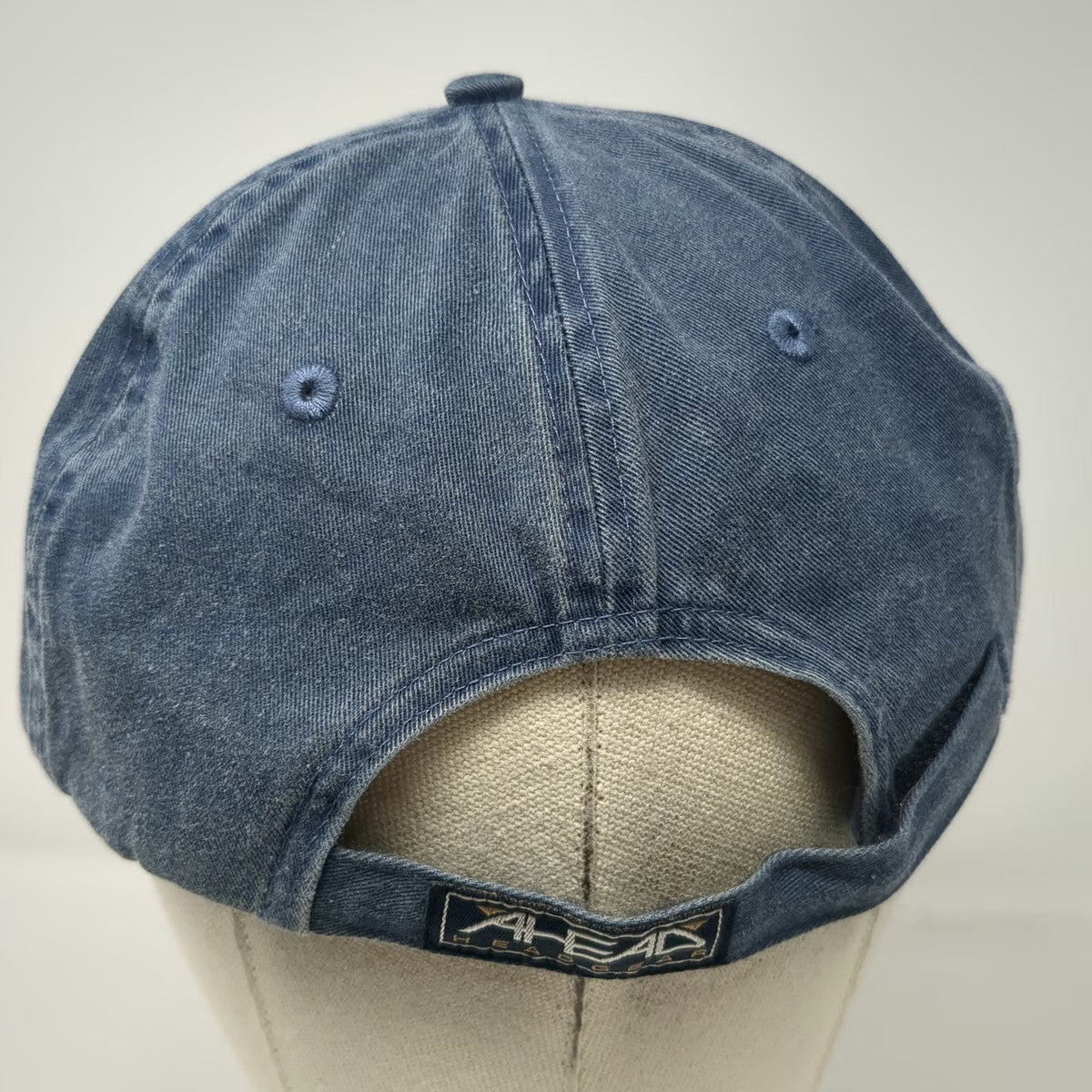 Ahead Baseball Cap Blue One Size Old Silver Beach Cape Cod Strapback Hat Cotton