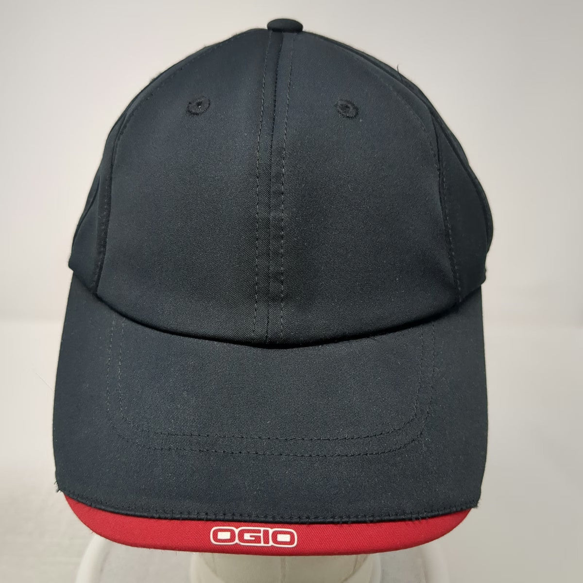 OGIO Baseball Cap Black One Size Polyester Slideback Hat Curved Brim Logo