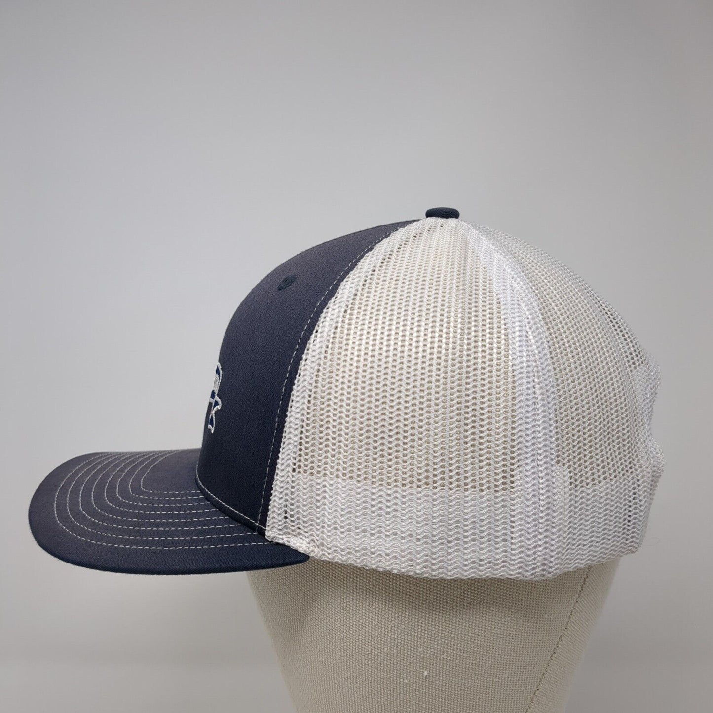 Prime Pursuits Snapback 112 Trucker Hat Blue OS Adjustable Mesh Back Richardson