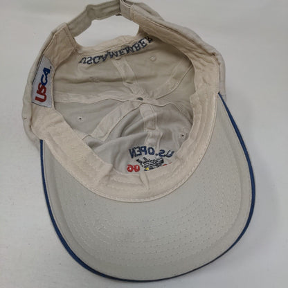 US Open 2006 Winged Foot Slideback Hat Tan One Size Embroidered USGA Member