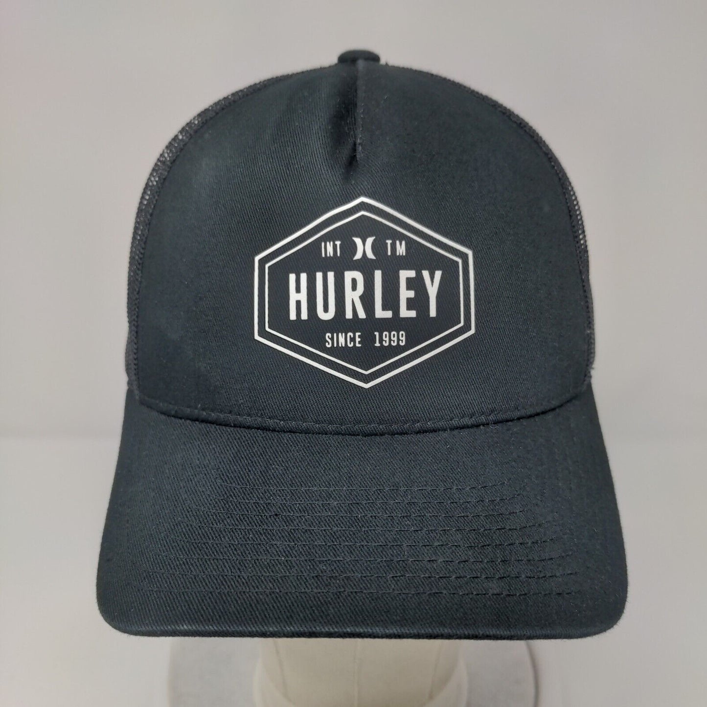 Hurley Since 1999 Snapback Trucker Hat Black OSFA Mesh Back The Classics Yupoong