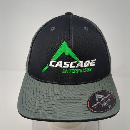 Cascade Enterprises Trucker Hat Gray 7 3/8-8 Mesh Back Flexfit Pacific Headwear