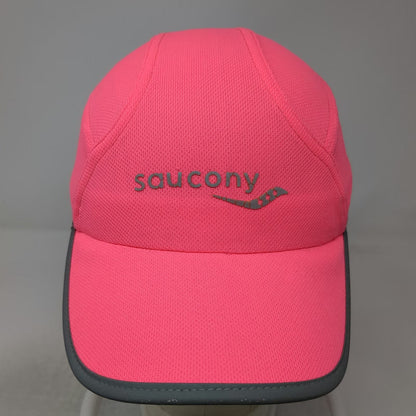 Saucony Baseball Cap Pink One Size Reflective Running Performance Strapback Hat