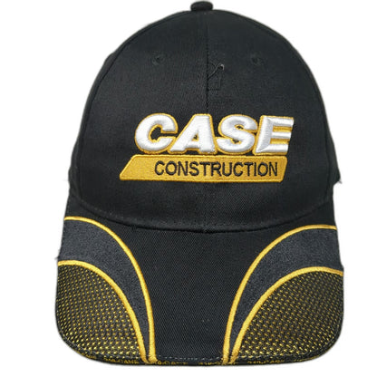 Lone Pine Case Construction Hat Baseball Cap Black Yellow OSFM Strapback Logo
