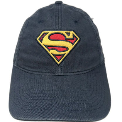 Superman Baseball Cap Blue One Size Man of Steel Embroidered Strapback Hat Logo
